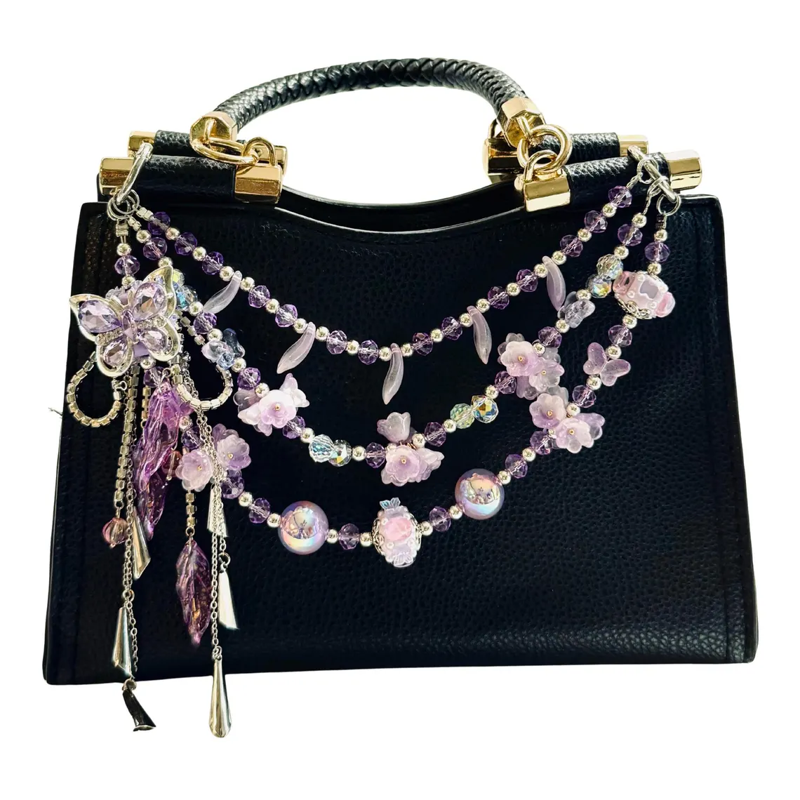 Purple Layered Bag Charm