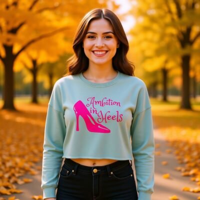 Ambition in Heels Crop Sweatshirt