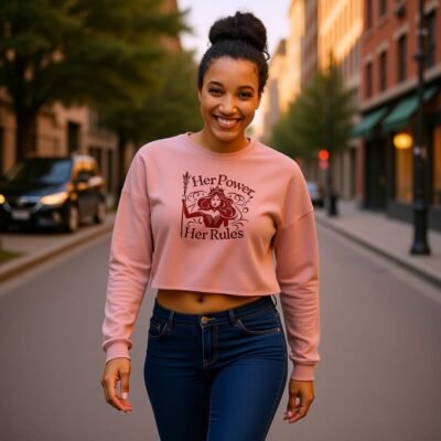 Her Power, Her Rules Crop Sweatshirt