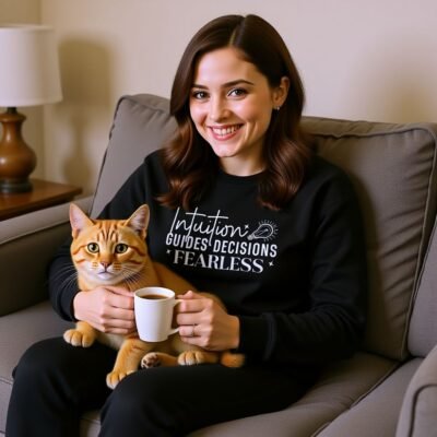 Intuition guides decisions fearless-Trust Your Gut Crop Sweatshirt