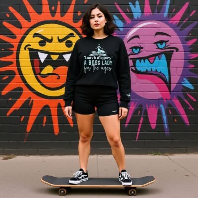 Leave a legacy a boss lady for the ages-Her Story Crop Sweatshirt