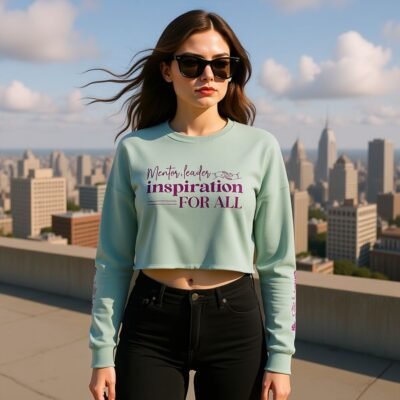 Mentor leader inspiration for all-She Empowers Crop Sweatshirt