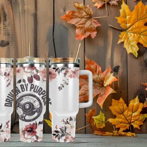 Driven by Purpose 40oz Travel Mug With Handle and Straw