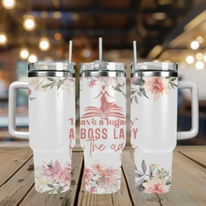 Leave a legacy a boss lady for the ages 40oz Travel Mug With Handle and Straw