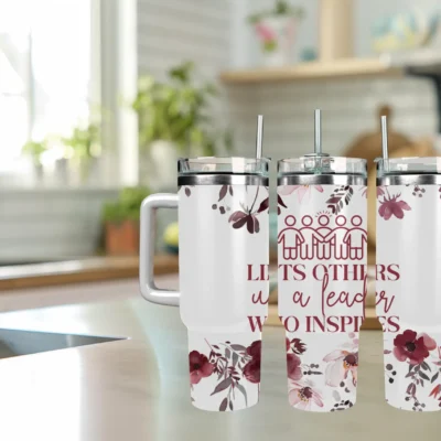 Lifts others up a leader who inspires 40oz Travel Mug With Handle and Straw