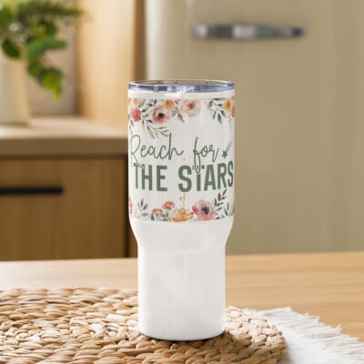 Reach for the Stars 25oz Travel mug with a handle