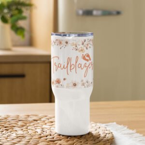 Trailblazer 25oz Travel mug with a handle