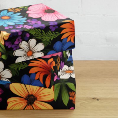 Ebony Flora Wrapping paper sheets