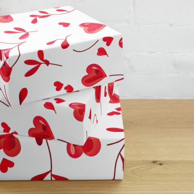 Passionate Hearts Wrapping paper sheets