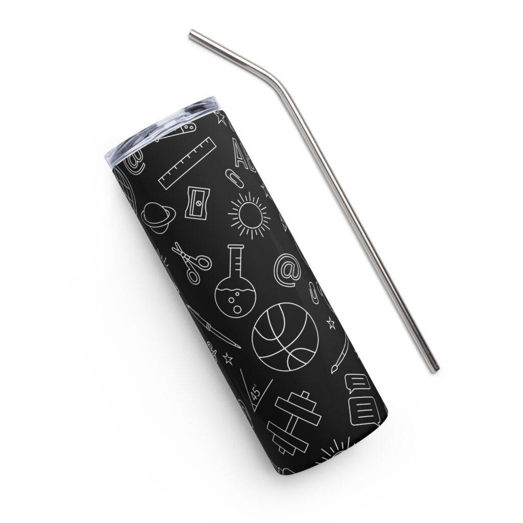 Back-to-School 20 oz Stainless Steel Tumbler – 18 Classroom & STEM Designs– Choose Your Design