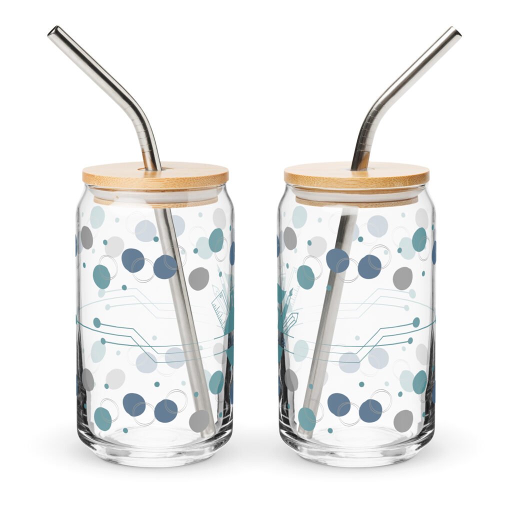 Custom Glass Gifts, Personalized Back to School Pattern Can-Shaped Glass