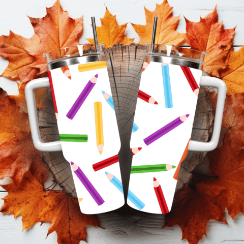 Colorful, Convenient, and Versatile  The 40oz Travel Mug with Handle and Straw