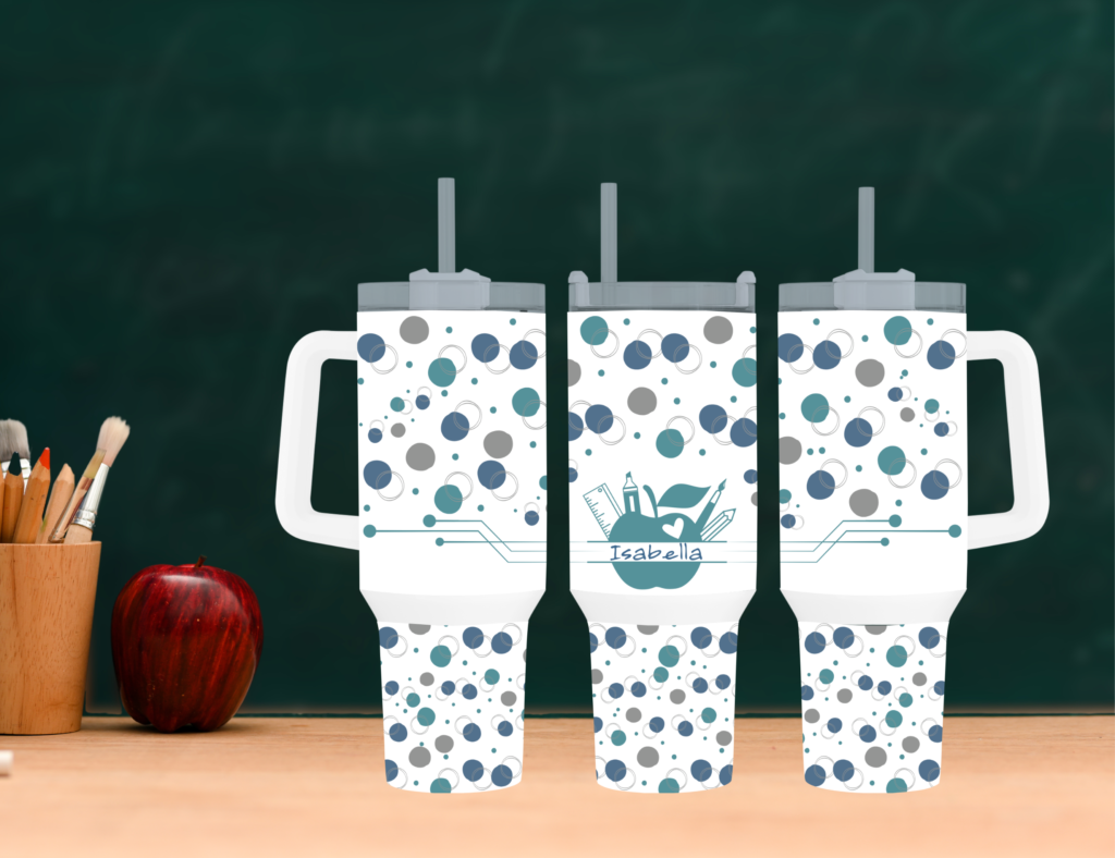Meet Your New Classroom Hero: The Custom Name 40oz Travel Mug with Handle