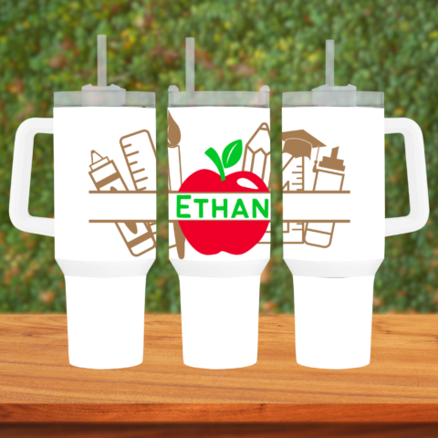 Elevate Your School Days with Our Personalized 40oz Travel Mug