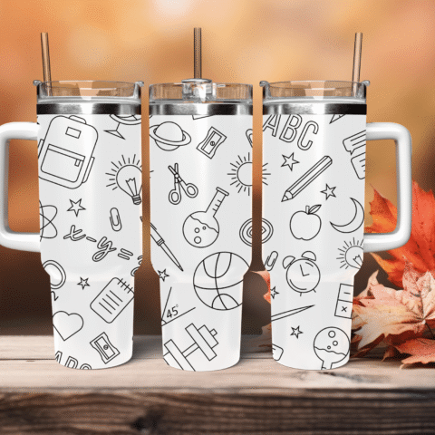 Sip Smart: The Ultimate 40oz Back-to-School Travel Mug with Handle