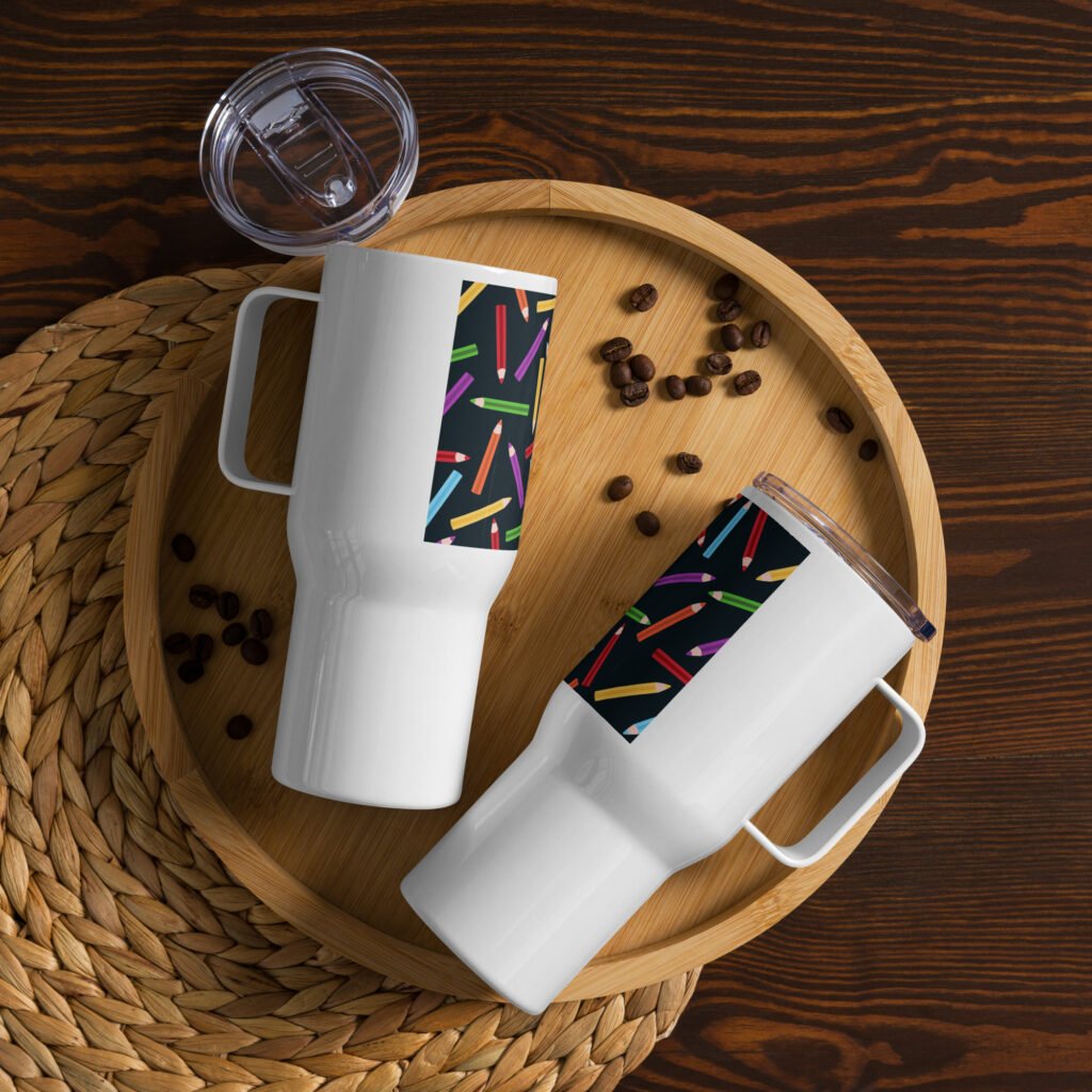 Discover the Versatile Learning in Color 25oz Travel Mug with a Handle