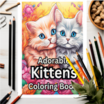 Adorable Kittens Coloring Book Cover