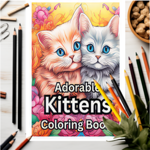 Adorable Kittens Coloring Book Cover