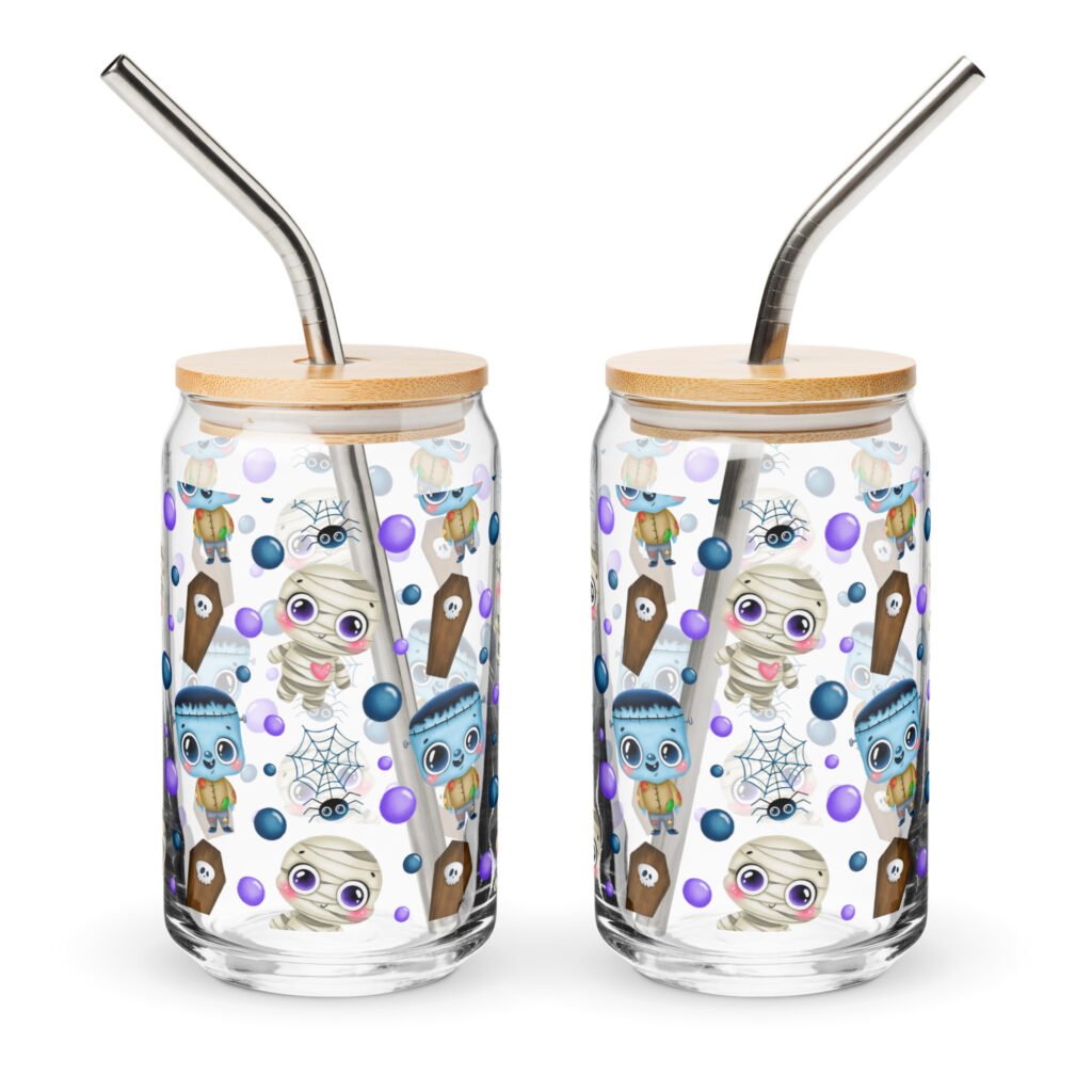Cute Frankenstein Fuel Can Shaped Glass (16oz)