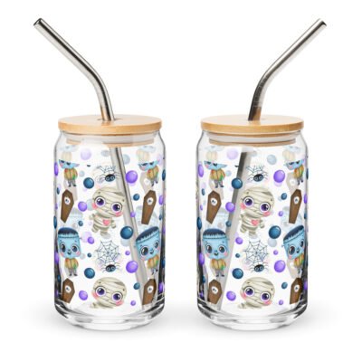 Cute Frankenstein Fuel Can Shaped Glass (16oz)