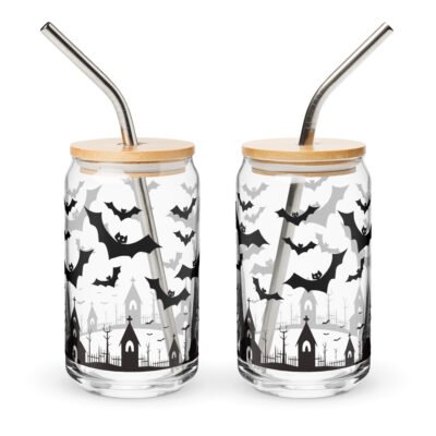Can-Shaped Glass (16oz)-Graveyard Guzzle: Halloween Monster Glass