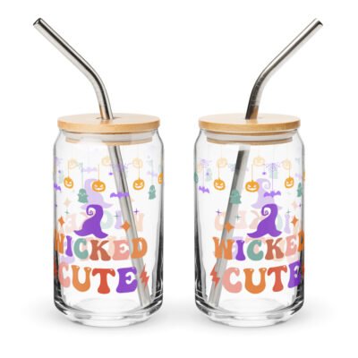 Wicked Halloween Can Shaped Glass Cup, 16oz - Sip in Style!