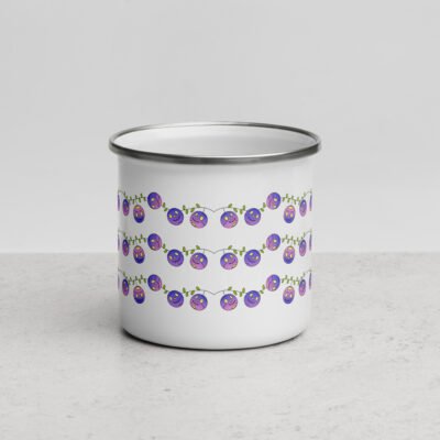 Monster Mash Enamel Mug: Perfect for Your Next Adventure- 12oz White Camper Travel Mug