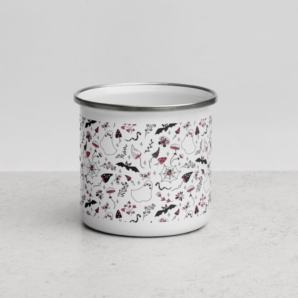 Embrace Your Inner Ghost with the Haunted Hollows Enamel Mug