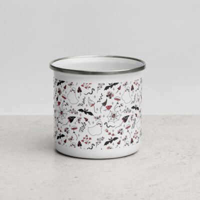 Embrace Your Inner Ghost with the Haunted Hollows Enamel Mug