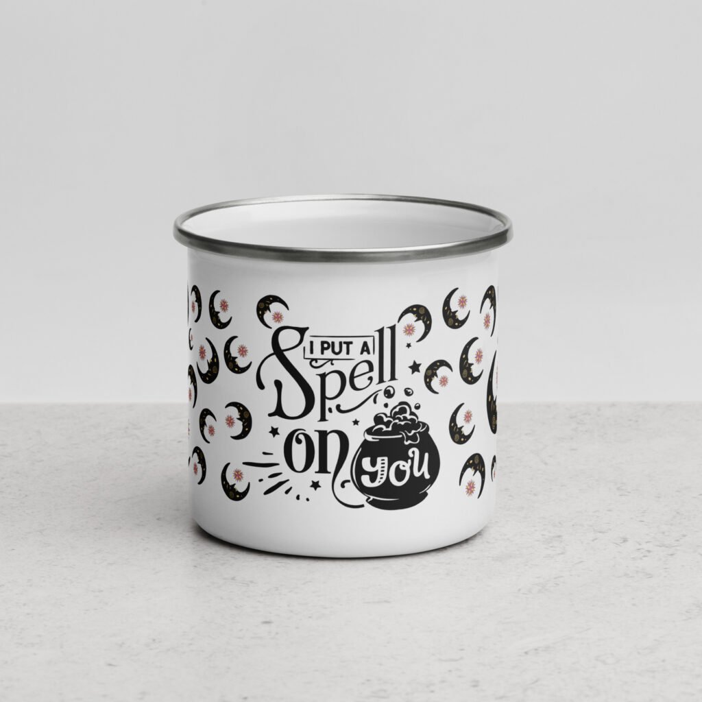 Enchanting Sips: The ‘I Put a Spell on You’ 12oz Enamel Mug