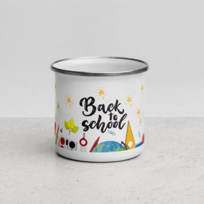 Back-to-School Essential: 12 oz Enamel Mug
