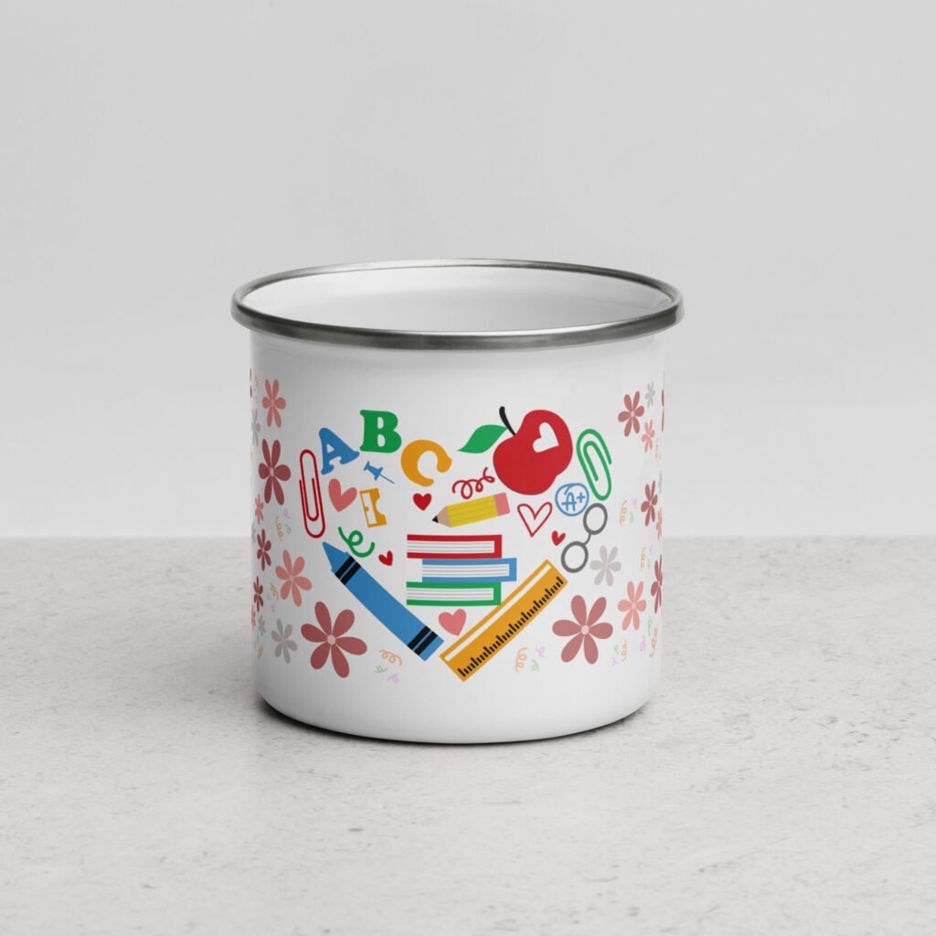 Start Your Day Right with the ABC Cafe Alphabet Enamel Mug