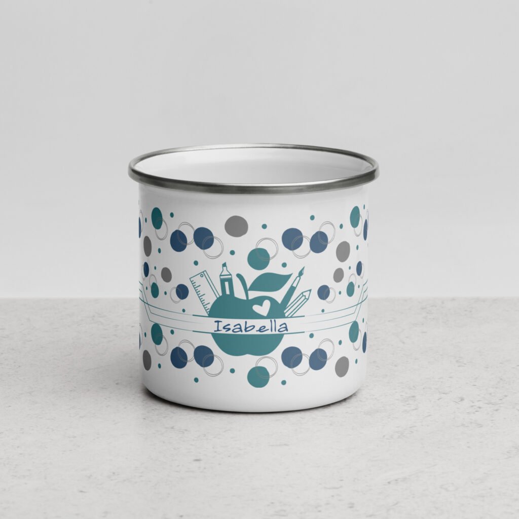 Elegantly Custom Crafted: Name Engraved Enamel Mugs