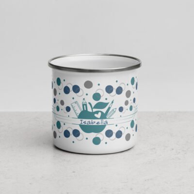 Elegantly Custom Crafted: Name Engraved Enamel Mugs