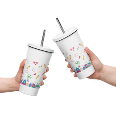 The A+ Tumbler: Stay Refreshed with 20oz of Hydration Insulated tumbler with a straw