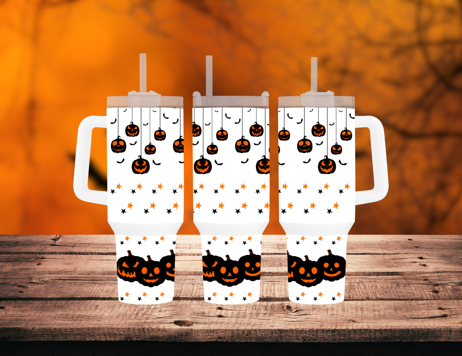 pumpkin spice & everything nice 40oz halloween travel-mug
