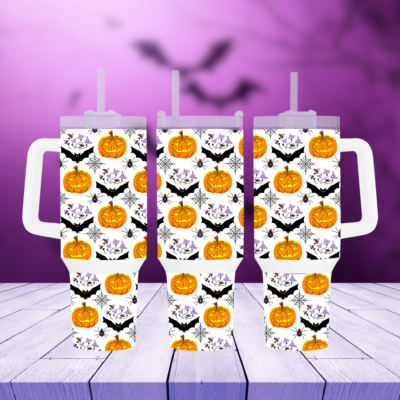 Pumpkin Spice & Frights: Halloween 40oz Travel Mug