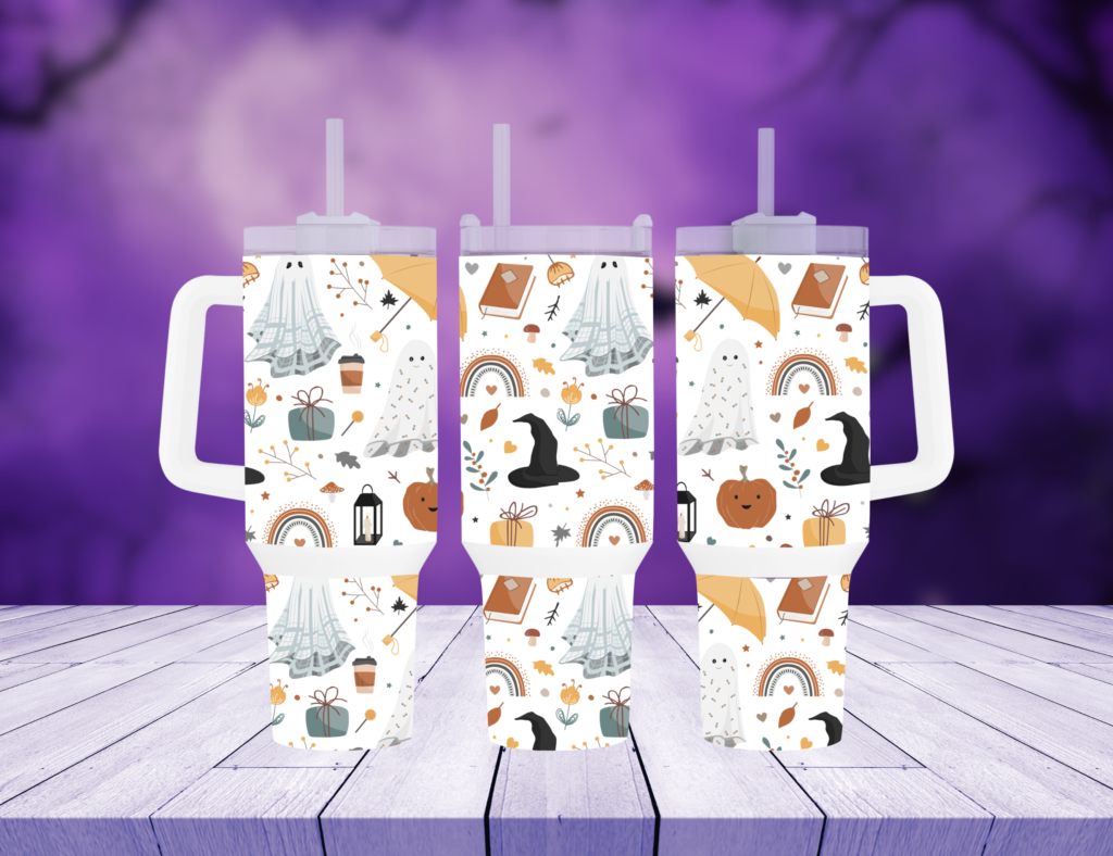 Unleash Your Halloween Spirit with Our 40oz Travel Mug!