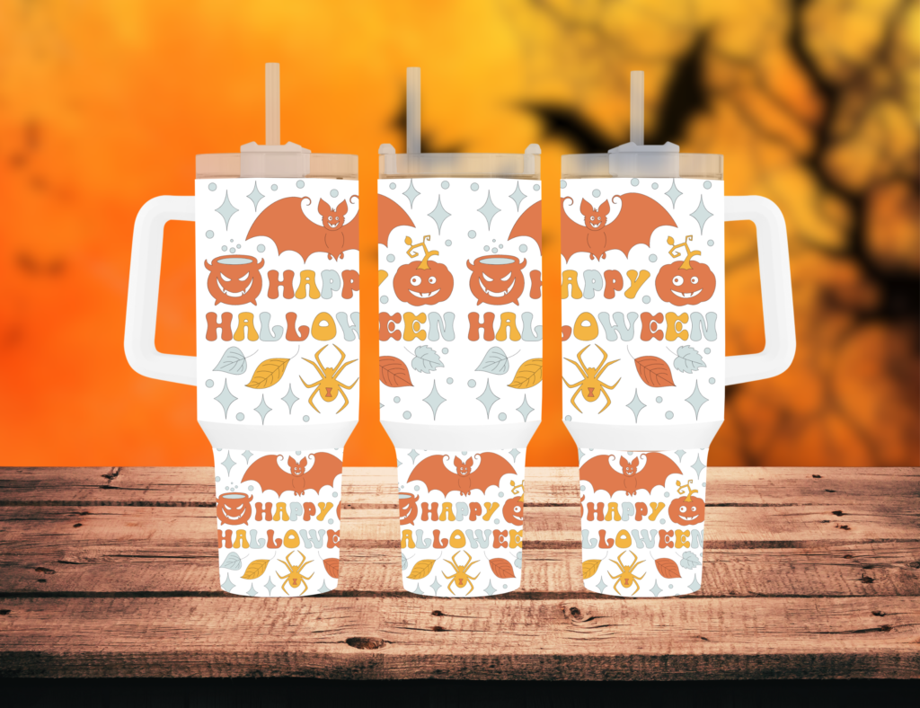 Embrace the Spooky Season with Our 40oz Travel Mug!