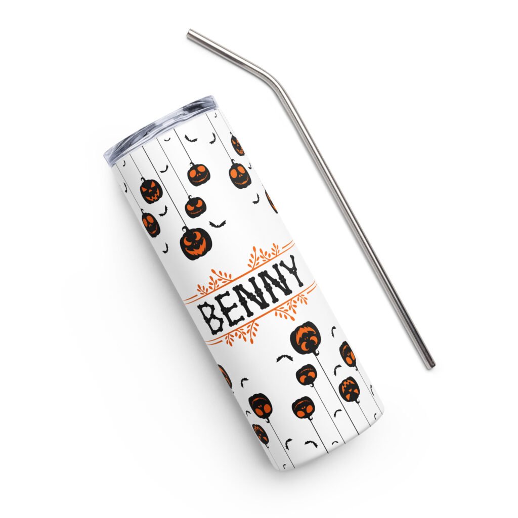 Haunted Vibes Personalized Name Halloween 20oz Tumbler
