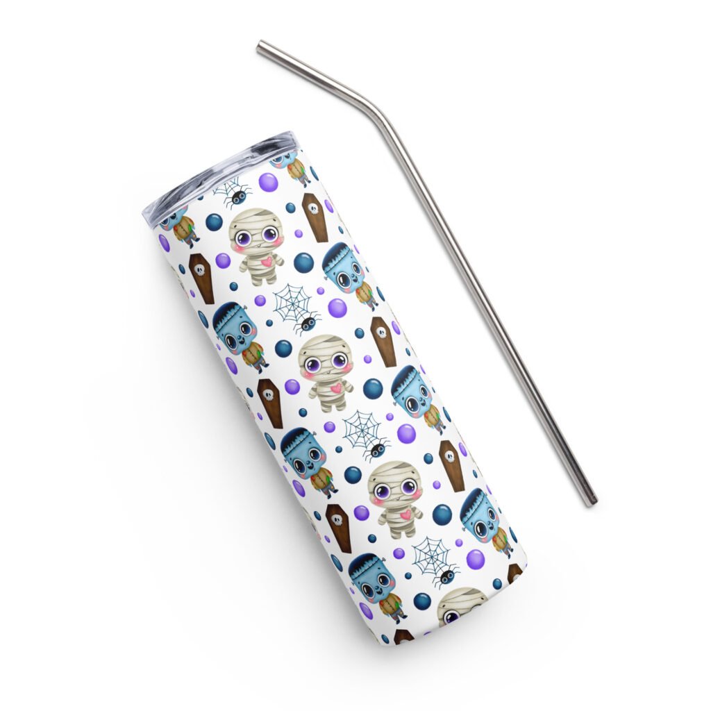 Frankenstein’s Cute 20oz Halloween-Themed Stainless Steel Tumbler