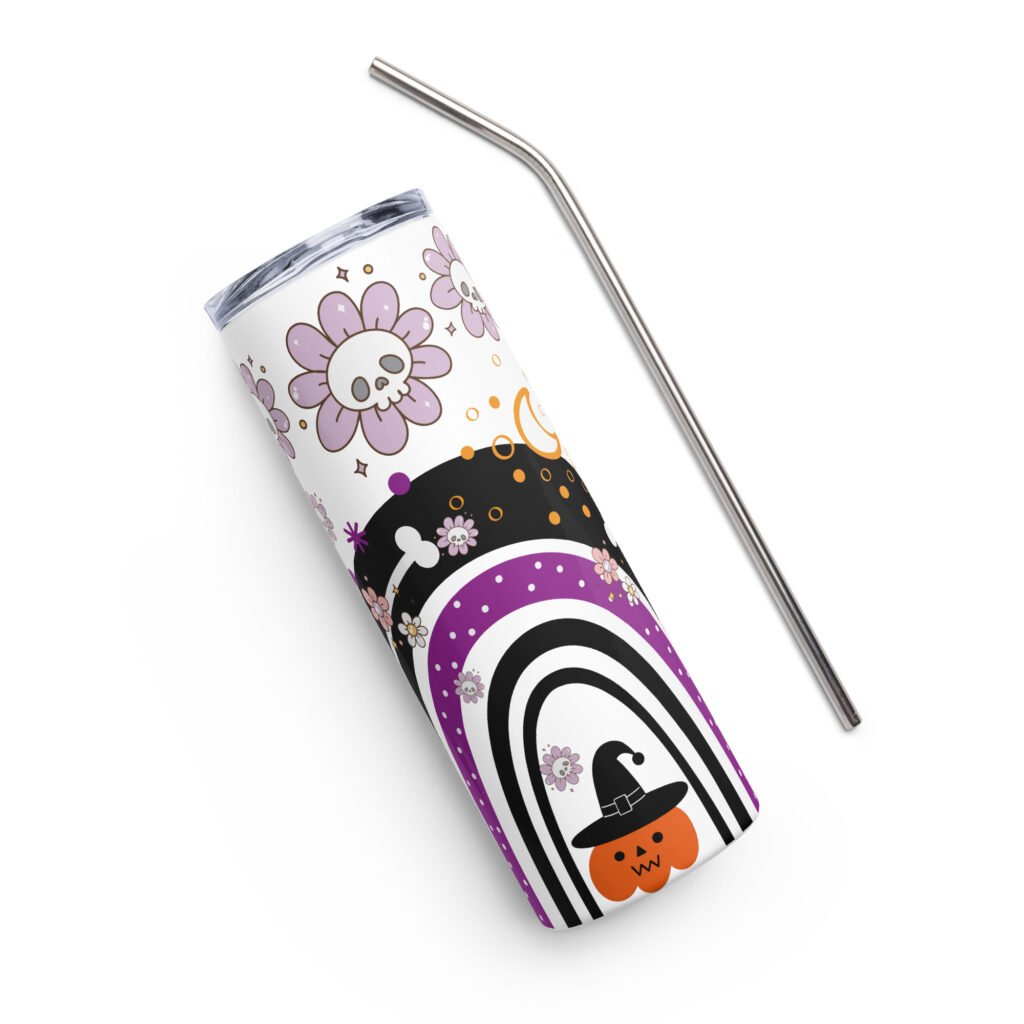 Spooktacular Sips: Embrace Halloween with Our 20oz Stainless Steel Tumbler