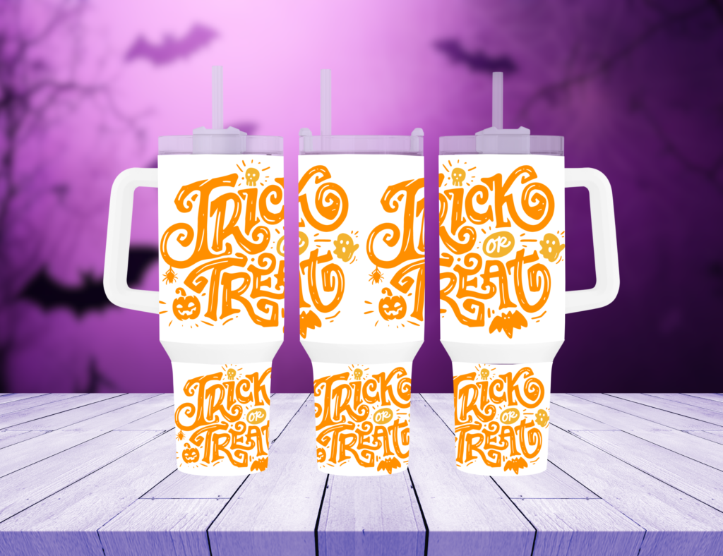 The Trick or Treat 40oz Travel Mug with Handle