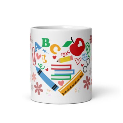 ABC's 11oz Glossy White Mug - School Design Printed Mug
