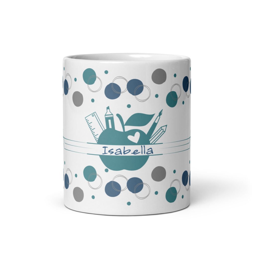 Custom Name Engraved 11oz White glossy mug