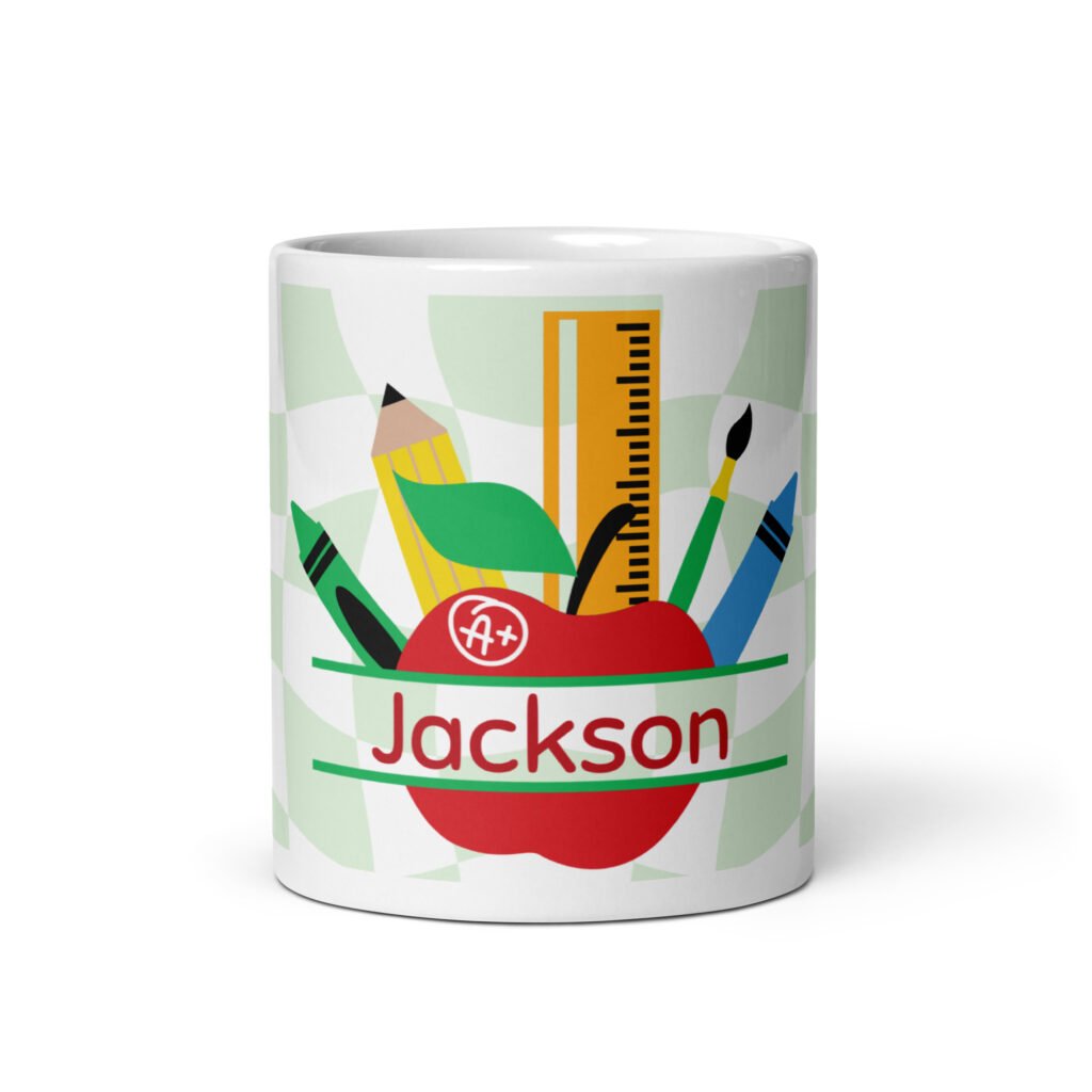 Custom Engraved 11oz Gift Mug-School designed mug