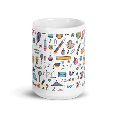 School-Themed 15oz White Glossy Custom Gift Mug