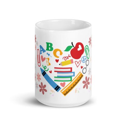 The Perfect Gift: White Glossy ABC's 15oz Ceramic Glossy White Mug