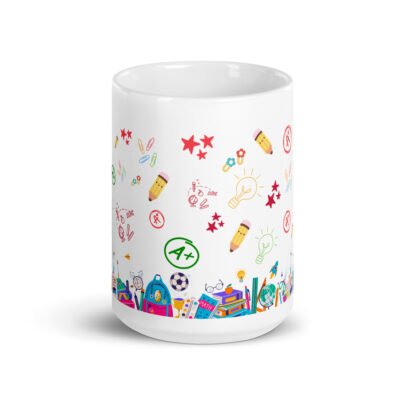 Ceramic Mug 15oz Printed White Glossy Mug: Perfect for Every Sip