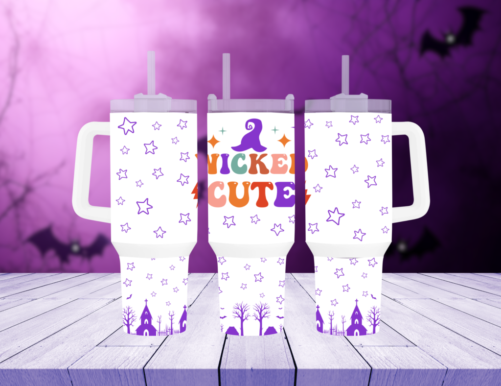 Wickedly Hydrating: 40oz Halloween Travel Mug with Handle